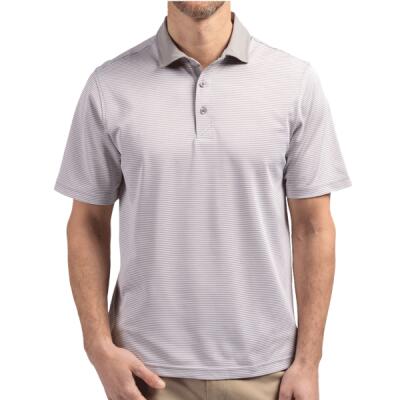 Cutter & Buck Virtue Eco Pique Micro Stripe Recycled Mens Polo Thumbnail
